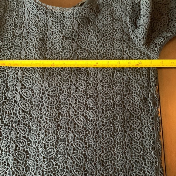 Massimo Dutti Crochet Lace Navy Blue Overlay 3/4 Sleeves Dress size M - Picture 16 of 17